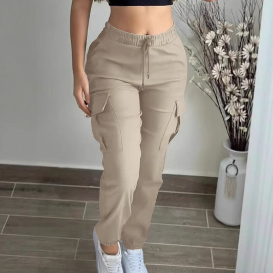 Pantalon Cargo Femme à Cordon