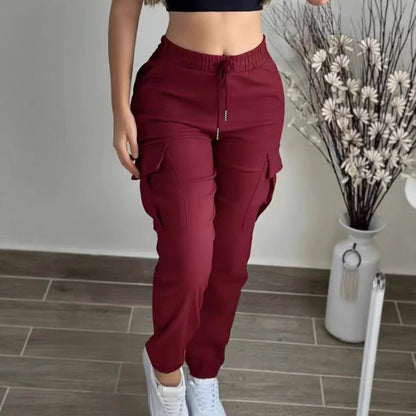 Pantalon Cargo Femme à Cordon