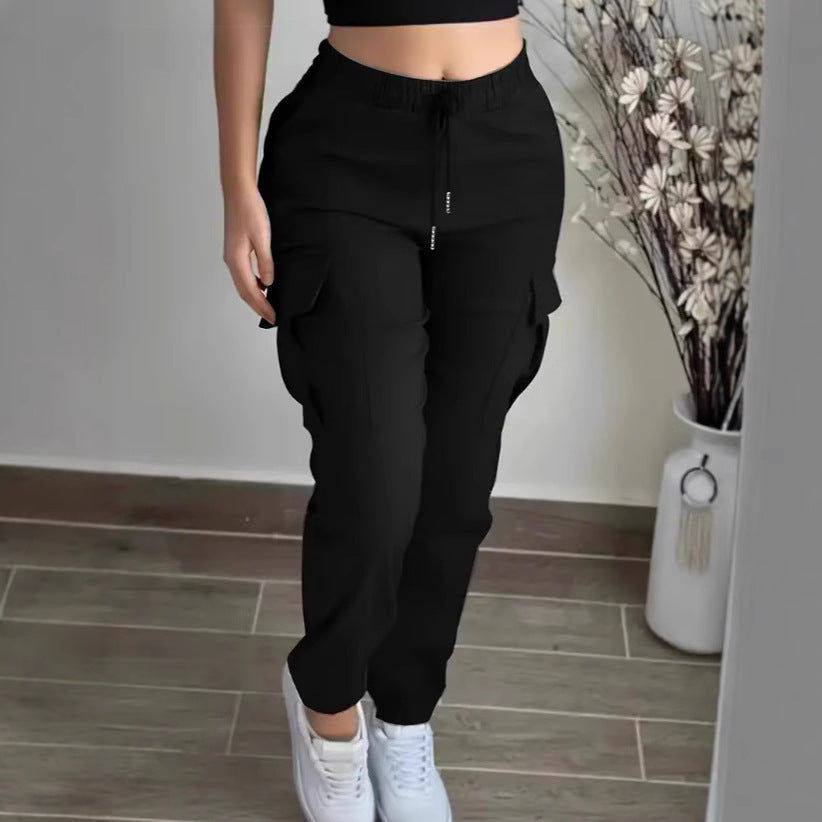 Pantalon Cargo Femme à Cordon