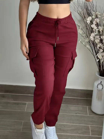 Pantalon Cargo Femme à Cordon